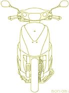 原付スクーター 正面