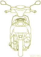 原付スクーター 背面